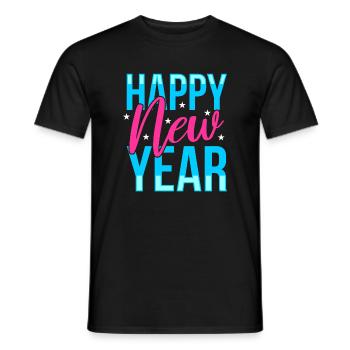 Frohes Neues Jahr - Männer T-Shirt - Schwarz - Vorne - AI Model Male 178 light (178cm)