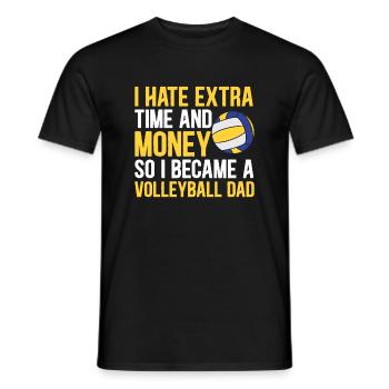 Volleyball Vater Beach Volleyball Papa - Männer T-Shirt - Schwarz - Vorne - AI Model Male 178 light (178cm)