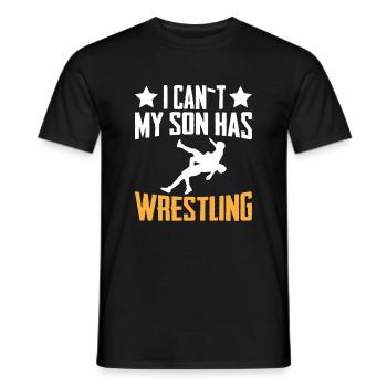 Ich Kann Nicht Mein Sohn Hat Wrestling - Männer T-Shirt - Schwarz - Vorne - AI Model Male 178 light (178cm)