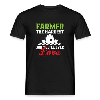Agriculteur le travail le plus difficile que vous allez adorer Agriculteur - T-shirt homme - noir - Devant - AI Model Male 178 light (178cm)