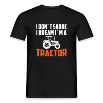 Ich Schnarche Nicht Ich Träume Ich Bin Ein Traktor - Männer T-Shirt - Schwarz - Vorne - AI Model Male 178 light (178cm)