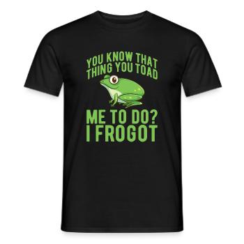 Frosch Frösche Lustiger Frosch Spruch - Männer T-Shirt - Schwarz - Vorne - AI Model Male 178 light (178cm)
