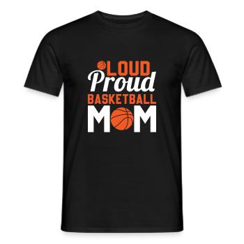 Laute Stolze Basketball-Mutter - Basketballer - Männer T-Shirt - Schwarz - Vorne - AI Model Male 178 light (178cm)