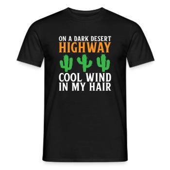 Cactus disant désert Chaud Soleil Sécheresse - T-shirt homme - noir - Devant - AI Model Male 178 light (178cm)