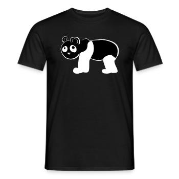 Bär Panda Tier Symbol - Männer T-Shirt - Schwarz - Vorne - AI Model Male 178 light (178cm)