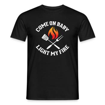 Come Already Baby - Fête BBQ amusante - T-shirt homme - noir - Devant - AI Model Male 178 light (178cm)