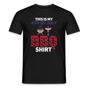 Das Ist Mein 4. Juli BBQ-Shirt - Männer T-Shirt - Schwarz - Vorne - AI Model Male 178 light (178cm)
