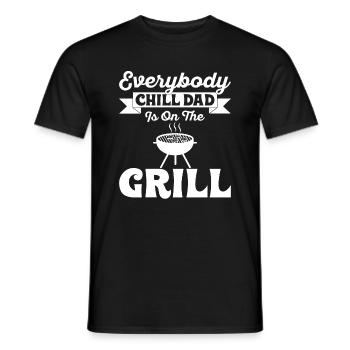 Jeder Chill Dad Ist Auf Dem Grill - Vater - Männer T-Shirt - Schwarz - Vorne - AI Model Male 178 light (178cm)