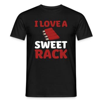 Ich Liebe Ein Süßes Rack - Grillen - Männer T-Shirt - Schwarz - Vorne - AI Model Male 178 light (178cm)