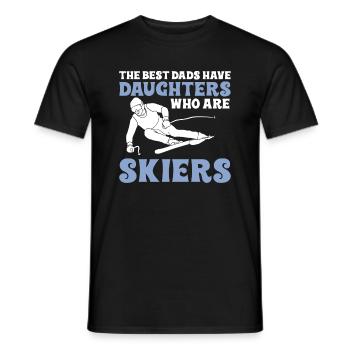Die Besten Väter Haben Tochter Die Skifahrer Sind - Männer T-Shirt - Schwarz - Vorne - AI Model Male 178 light (178cm)