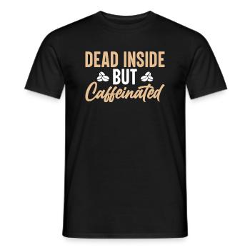 Innerlich Tot Aber Koffeinhaltig - Kaffeeliebhaber - Männer T-Shirt - Schwarz - Vorne - AI Model Male 178 light (178cm)