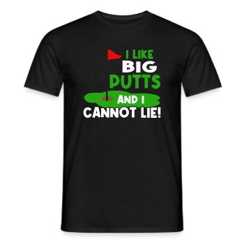 I like big putts and I can't lie - Men's T-Shirt - black - Front - AI Model Male 178 light (178cm)