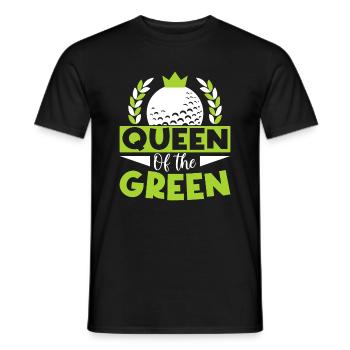 Queen of Green - Golf - Men's T-Shirt - black - Front - AI Model Male 178 light (178cm)