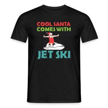 Cooler Weihnachtsmann Kommt Mit Jetski - Christmas - Männer T-Shirt - Schwarz - Vorne - AI Model Male 178 light (178cm)