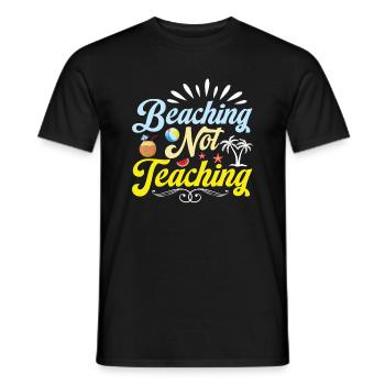 Beach not teaching - Beach day - Men's T-Shirt - black - Front - AI Model Male 178 light (178cm)