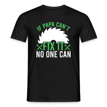 If Dad can't react it, no one can. - Men's T-Shirt - black - Front - AI Model Male 178 light (178cm)