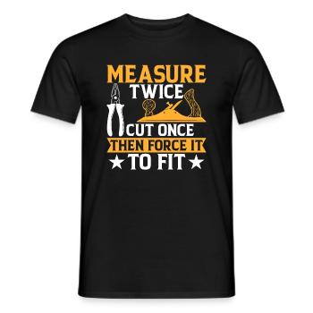 Drôle de dicton DIY - T-shirt homme - noir - Devant - AI Model Male 178 light (178cm)
