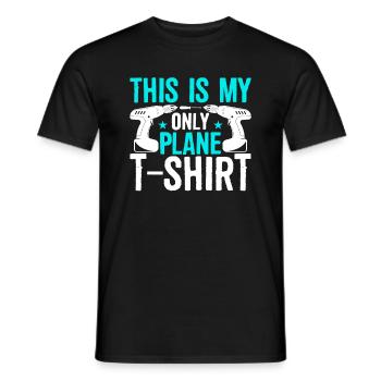 C’est mon seul avion - T-shirt homme - noir - Devant - AI Model Male 178 light (178cm)