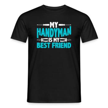 Mein Handwerker Ist Mein Bester Freund Handwerker - Männer T-Shirt - Schwarz - Vorne - AI Model Male 178 light (178cm)