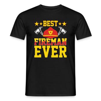 Bester Feuerwehrmann Aller Zeiten - Feuerwehrmann - Männer T-Shirt - Schwarz - Vorne - AI Model Male 178 light (178cm)