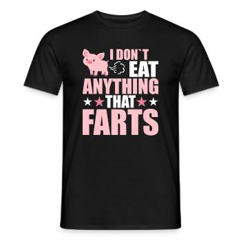 Ich Esse Nichts Was Furzt - Lustig Vegan - Männer T-Shirt - Schwarz - Vorne - AI Model Male 178 light (178cm)
