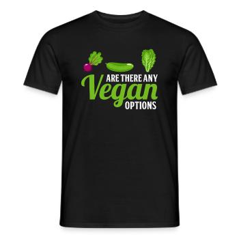 Gibt Es Vegane Optionen - Vegan - Männer T-Shirt - Schwarz - Vorne - AI Model Male 178 light (178cm)