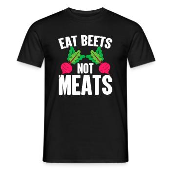 Rüben Essen Nicht Fleisch - Lustig Vegan - Männer T-Shirt - Schwarz - Vorne - AI Model Male 178 light (178cm)