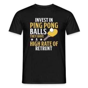 Investissez dans des balles de ping-pong - amusant - T-shirt homme - noir - Devant - AI Model Male 178 light (178cm)