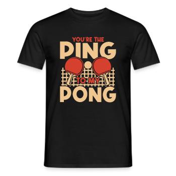 Du Bist Das Ping To My Pong - Tischtennis - Männer T-Shirt - Schwarz - Vorne - AI Model Male 178 light (178cm)