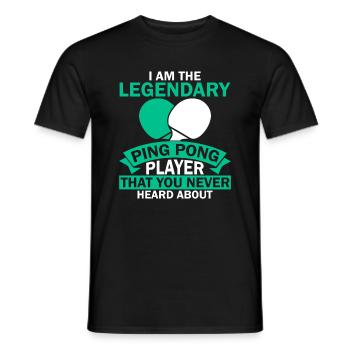 Ich Bin Der Legendäre Ping Pong Spieler - Männer T-Shirt - Schwarz - Vorne - AI Model Male 178 light (178cm)