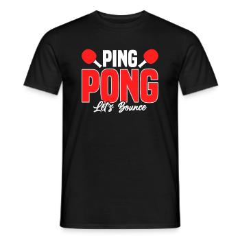 Ping Pong Let ́s Bounce - tennis de table - T-shirt homme - noir - Devant - AI Model Male 178 light (178cm)