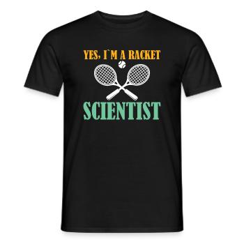 Oui je suis un scientifique de raquette - Tennis - T-shirt homme - noir - Devant - AI Model Male 178 light (178cm)