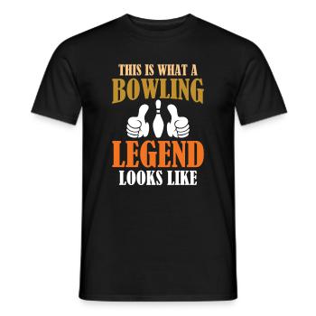 Voici à quoi ressemble une légende du bowling - T-shirt homme - noir - Devant - AI Model Male 178 light (178cm)