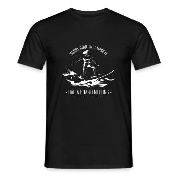 Entschuldigung Konnte Nicht kommen - Surfen - Männer T-Shirt - Schwarz - Vorne - AI Model Male 178 light (178cm)