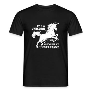 Das Ist Eine Einhorn Sache Die Du Nicht Verstehest - Männer T-Shirt - Schwarz - Vorne - AI Model Male 178 light (178cm)