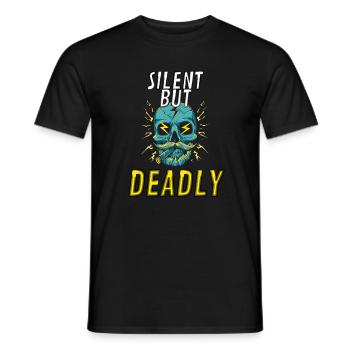 Silent But Deadly Elektroauto Spruch - Männer T-Shirt - Schwarz - Vorne - AI Model Male 178 light (178cm)