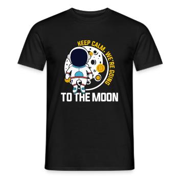 Restez calme Envolons-nous vers la lune - Krypto - T-shirt homme - noir - Devant - AI Model Male 178 light (178cm)