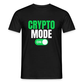 Krypto Modus Ein - Männer T-Shirt - Schwarz - Vorne - AI Model Male 178 light (178cm)
