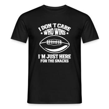 I don't care who wins, I'm just because of - Men's T-Shirt - black - Front - AI Model Male 178 light (178cm)