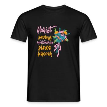 Les fleuristes sauvent des relations depuis des lustres - T-shirt homme - noir - Devant - AI Model Male 178 light (178cm)