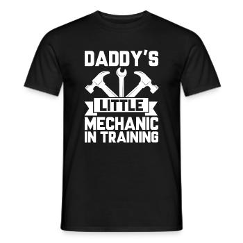 Le petit mécanicien de papa en formation mécanicien - T-shirt homme - noir - Devant - AI Model Male 178 light (178cm)