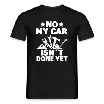 Non, ma voiture n’est pas encore terminée. - T-shirt homme - noir - Devant - AI Model Male 178 light (178cm)