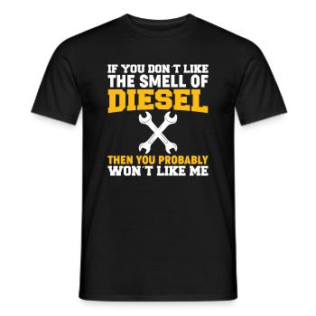 Si vous n’aimez pas l’odeur du diesel - T-shirt homme - noir - Devant - AI Model Male 178 light (178cm)