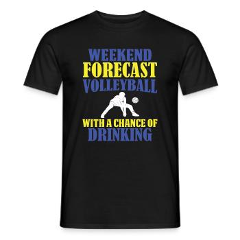 Prédiction du week-end Volleyball avec une chance - T-shirt homme - noir - Devant - AI Model Male 178 light (178cm)