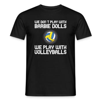 Cette fille aime Jésus et le volleyball - T-shirt homme - noir - Devant - AI Model Male 178 light (178cm)