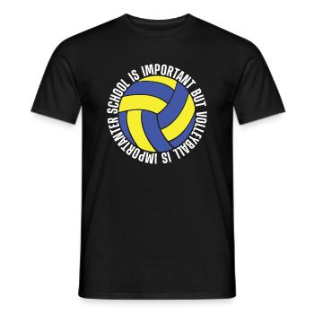 Avertissement volleyball maman va crier fort - T-shirt homme - noir - Devant - AI Model Male 178 light (178cm)