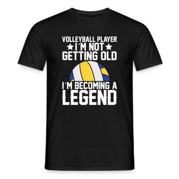Joueur de volleyball Je ne vieillis pas - T-shirt homme - noir - Devant - AI Model Male 178 light (178cm)