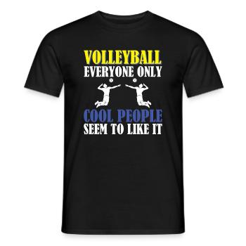 Volleyball Mädchen Machen Es Am Besten Volleyball - Männer T-Shirt - Schwarz - Vorne - AI Model Male 178 light (178cm)