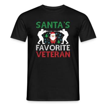 Der Lieblingsveteran Des Weihnachtsmanns - Männer T-Shirt - Schwarz - Vorne - AI Model Male 178 light (178cm)