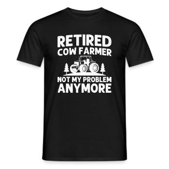 Retired cow breeders are no longer my problem - Men's T-Shirt - black - Front - AI Model Male 178 light (178cm)
